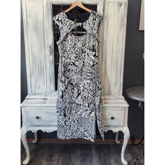 Anthropologie Jacquard Cut-Out Midi Dress - New - Small - Picture 5 of 6